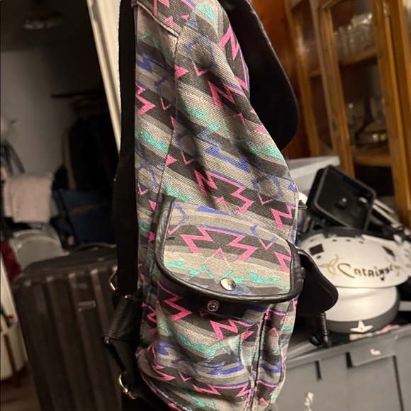 Colorful Geometric Pattern Backpack - Picture 2 of 4